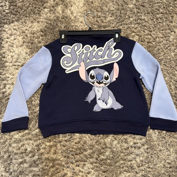 Kids Navy Blue and Light Blue Stitch Sweatshirt - Picture 3 of 6